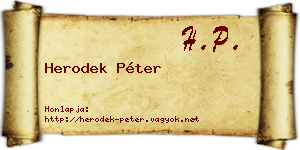 Herodek Péter névjegykártya